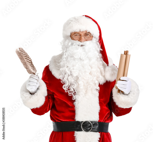 Santa Claus with letter and...