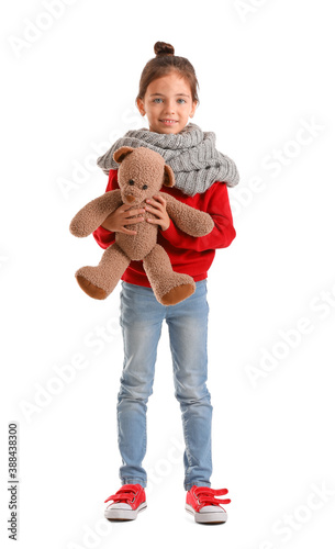 Cute girl in winter clothes...
