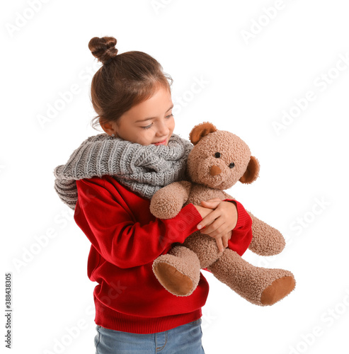 Cute girl in winter clothes...
