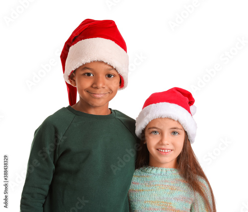 Cute children in winter clo...