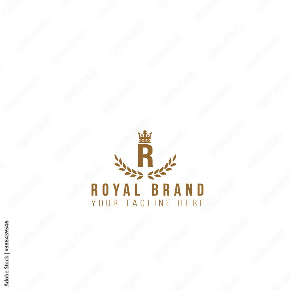 Royal brand and luxury brand logo illustration vector design for business hotel .