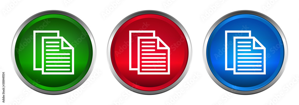Document pages icon supreme round button set design illustration Document pages icon supreme round button set design illustration