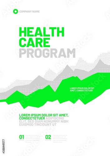 Template design with abstract background for medical layout. Vector design A4 size for poster, flyer or banner.