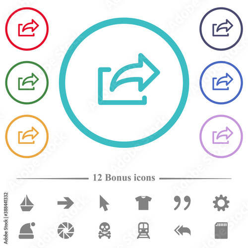 Export symbol flat color icons in circle shape outlines
