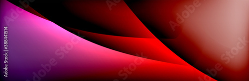 Fluid gradient neon color waves  vector abstract background