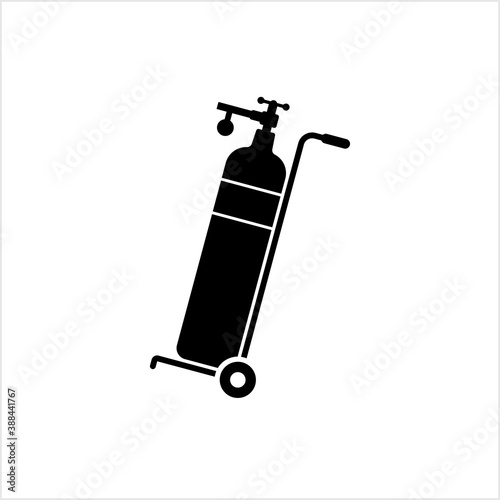 Oxygen Tank Icon, Oxygen Storage Vessel Cylinder