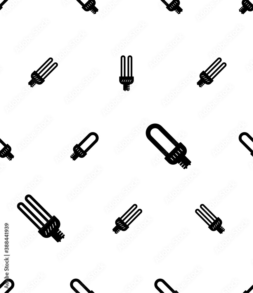 Cfl Lamp Icon Seamless Pattern, Compact Fluorescent Lamp, Energy Saving Light Lamp Cfl Lamp Icon Seamless Pattern, Compact Fluorescent Lamp, Energy Saving Light Lamp