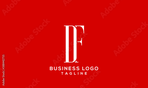 DF or FD Letter Business Logo Design Alphabet Icon Vector Symbol