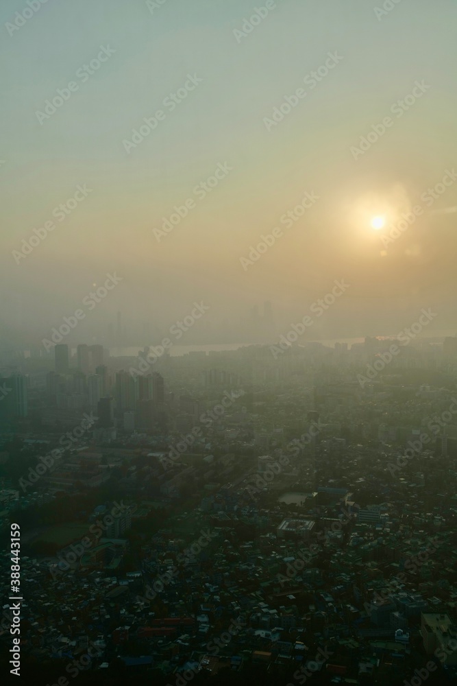 sunrise over the river
