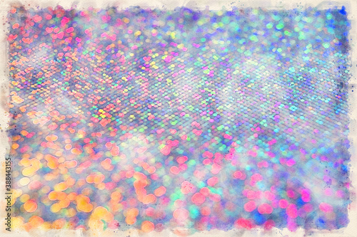 iridescent holography drawn in watercolors.