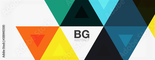 Mosaic triangle pattern abstract background for cover, banner, flyer and poster and other template