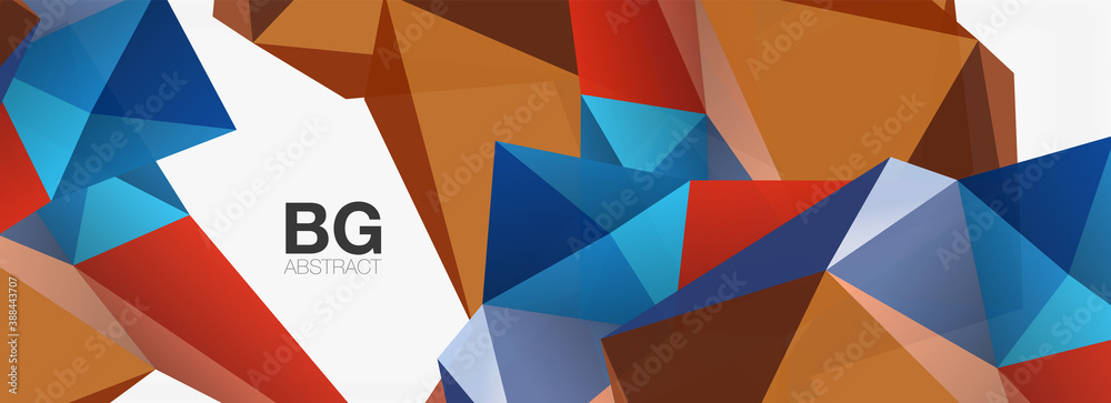 3d mosaic abstract backgrounds, low poly shape geometric design 3d mosaic abstract backgrounds, low poly shape geometric design