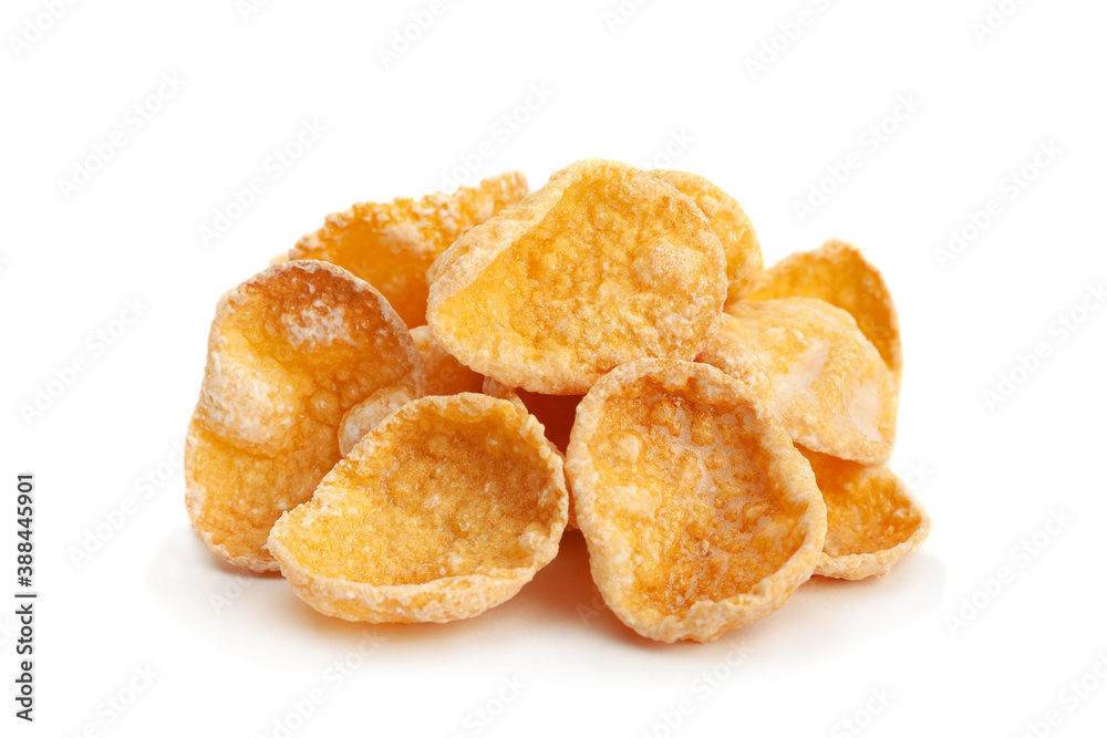 Yellow cornflakes closeup Yellow cornflakes closeup