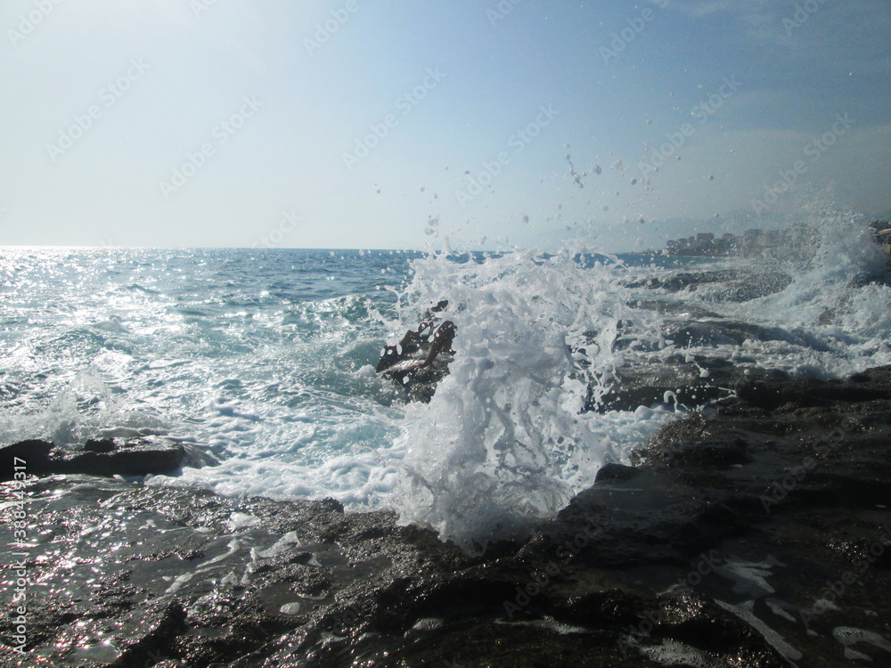 waves crashing on the beach waves crashing on the beach