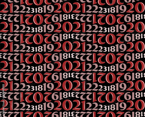 The Seamless red background with numbers.