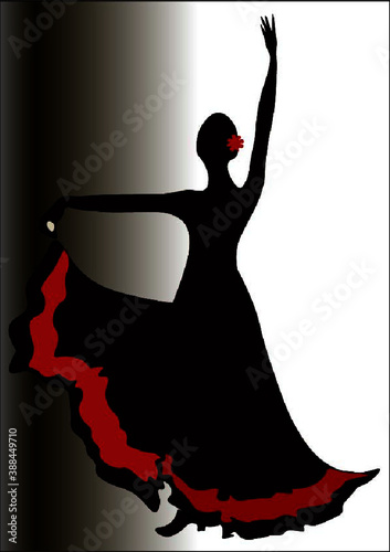 silhouette of a dancing girl