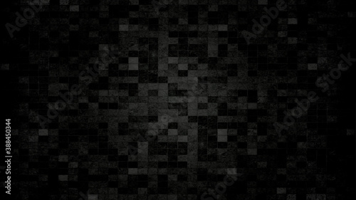 Black mosaic tile wall. Black Friday background concept.