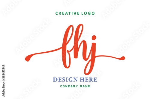 FHJ lettering logo is simple, easy to understand and authoritative photo