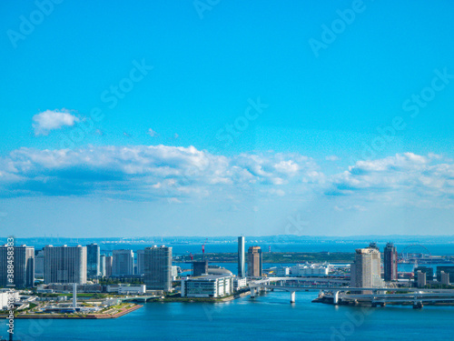  【世界貿易センタービルより】東京都内、都市景観/有明・東京湾方面