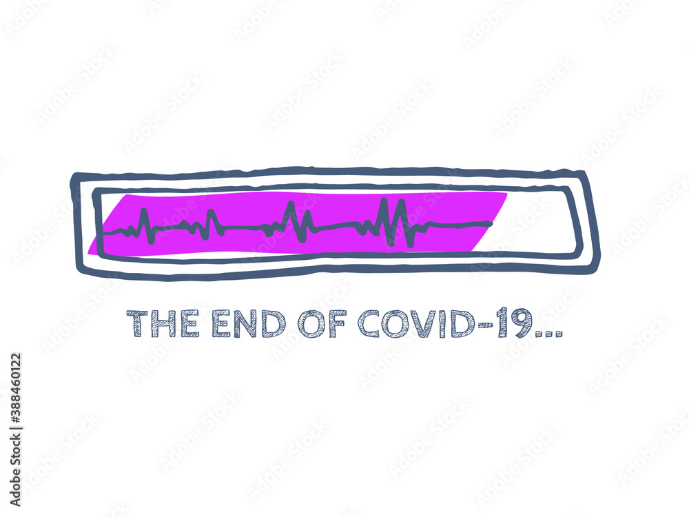 Button with progress bar. Business illustration. Web design. Covid Progress Bar.