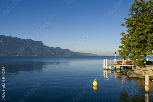 the geneva lake in Vevey, Switzerland