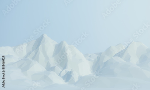 3D rendered low poly iceberg. © Kavik