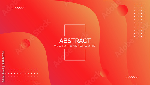 Abstract yellow and orange fluid shape modern background