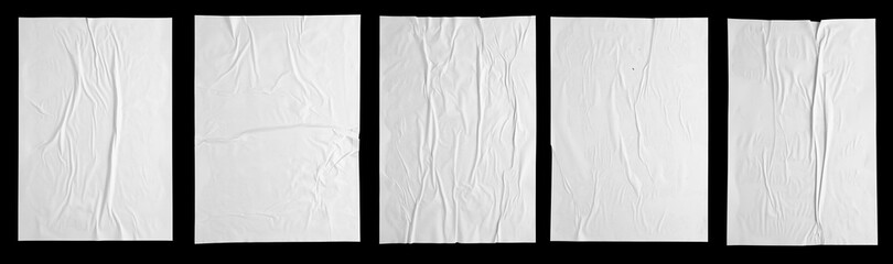 white paper wrinkled poster