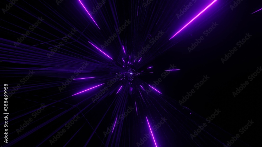 abstract pink particles light rays with glowing neon - a 3d rendering background wallpaper 3d illustration artwork