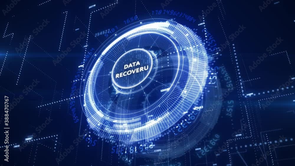 Business, Technology, Internet and network concept. Virtual button labeled: Data recovery