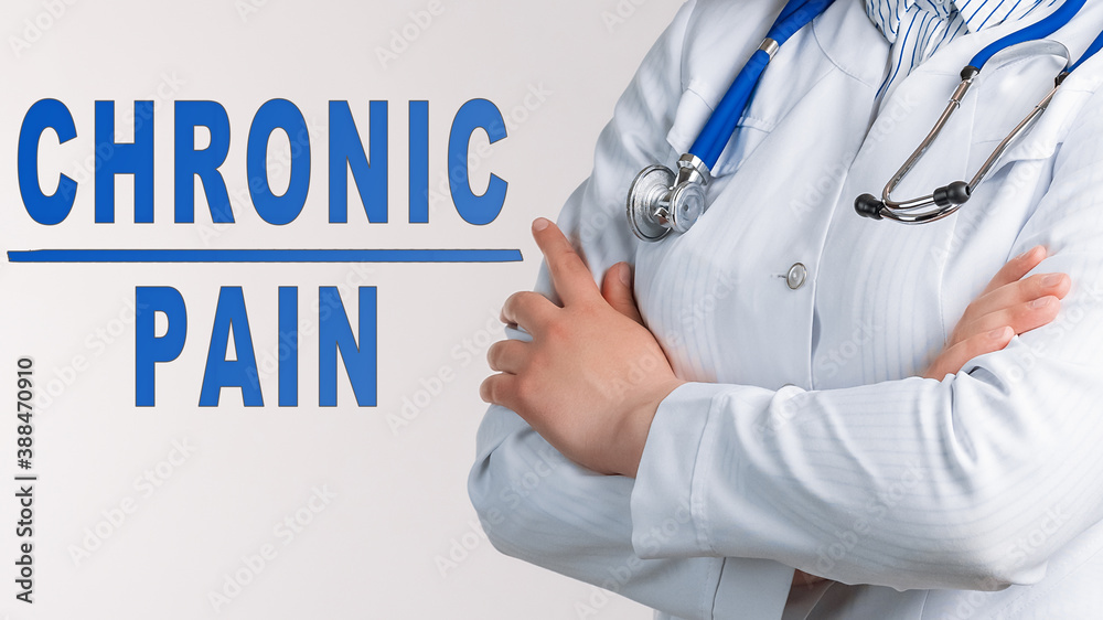 Text CHRONIC PAIN on a white background. Medical concept Text CHRONIC PAIN on a white background. Medical concept