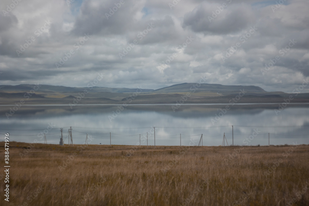 Obraz premium lake of the post-soviet place 