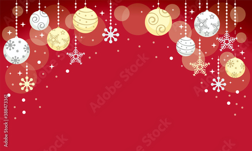 クリスマスオーナメントのイラスト素材
