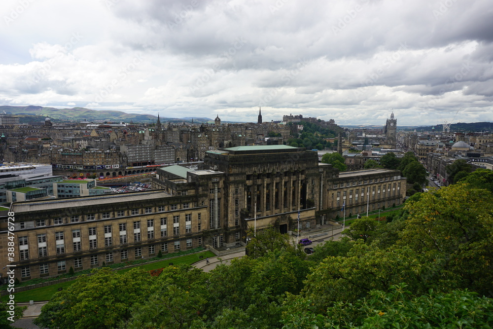 Scenic view of historic Edinburgh, Scotland Scenic view of historic Edinburgh, Scotland