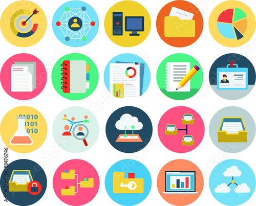 
Universal Web Flat Colored Icons 
