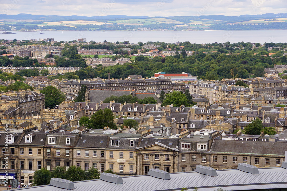 Scenic view of historic Edinburgh, Scotland