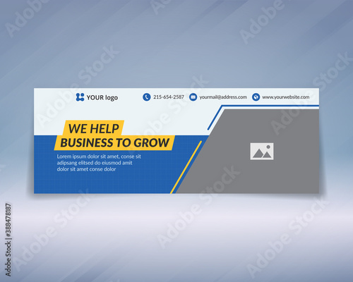 Modern facebook timeline cover banner  template design for social media