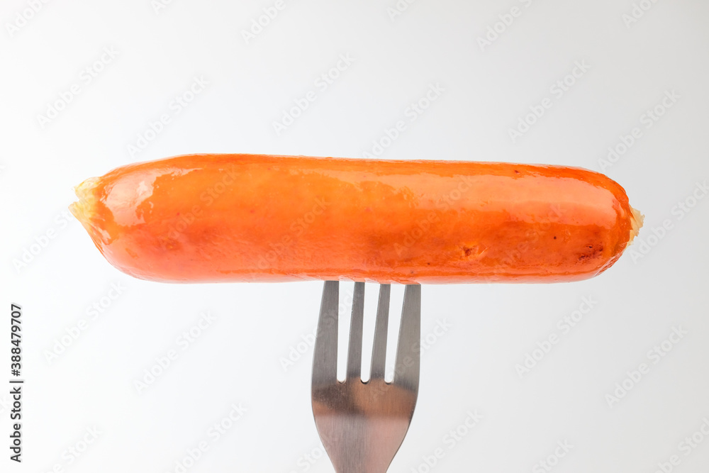 Pork sausage on white background Pork sausage on white background