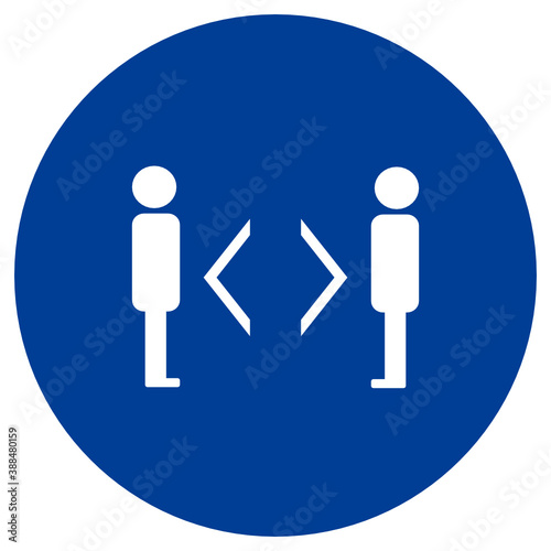 Abstand halten Schild