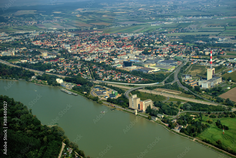 Donau in Oesterreich von oben 12.9.2020