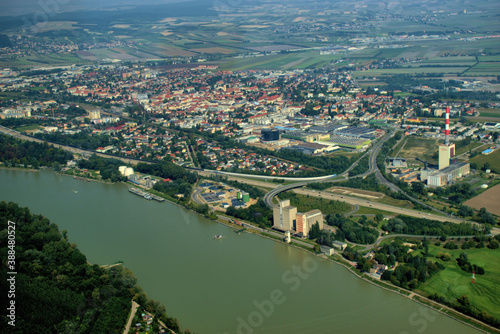 Donau in Oesterreich von oben 12.9.2020