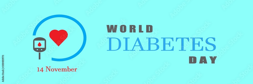 World diabetes day. Blue ribbon DIABETES. Modern style logo illustration for november month awareness campaigns. World diabetes day. Blue ribbon DIABETES. Modern style logo illustration for november month awareness campaigns.