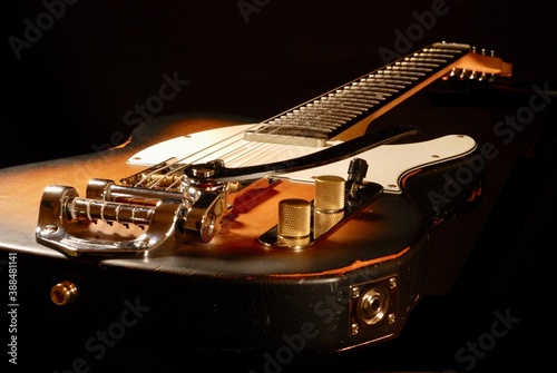 Electric Guitar Telecaster Style with Bigsby Tremolo
