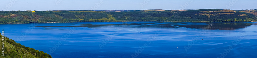 beautiful panorama landscape view of the mountains and the Dniester river Bakota beautiful panorama landscape view of the mountains and the Dniester river Bakota