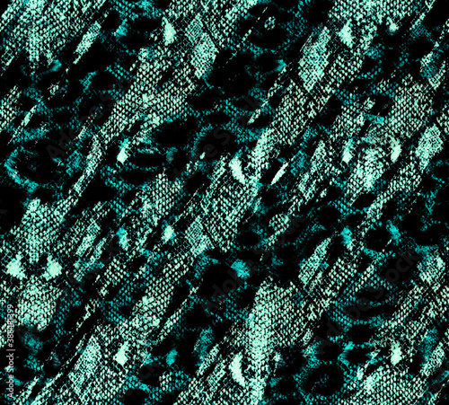 Brush Realistic Snake Leopard Animal Skin Mix Texture Seamless Pattern Allover Diagonal Brush Strokes Elegant Design