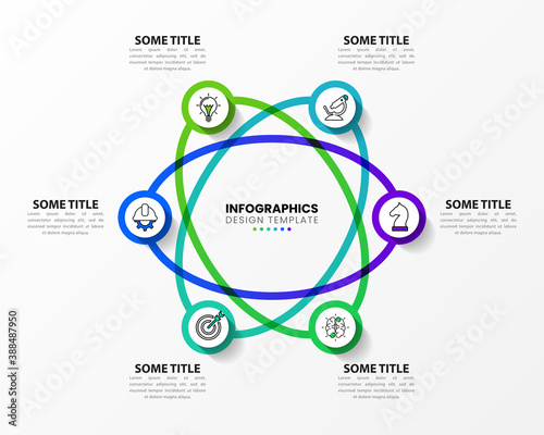 Infographic design template. Creative concept with 6 steps