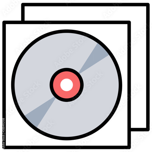 
flat icon design of blu ray, commonly known as CD
