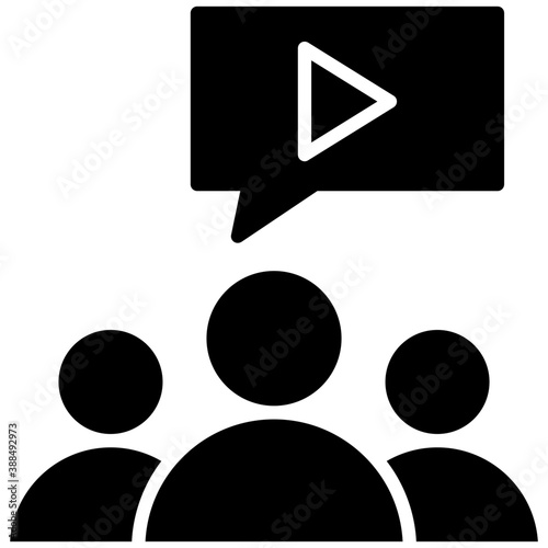 
Cinema house, film auditorium flat icon 
