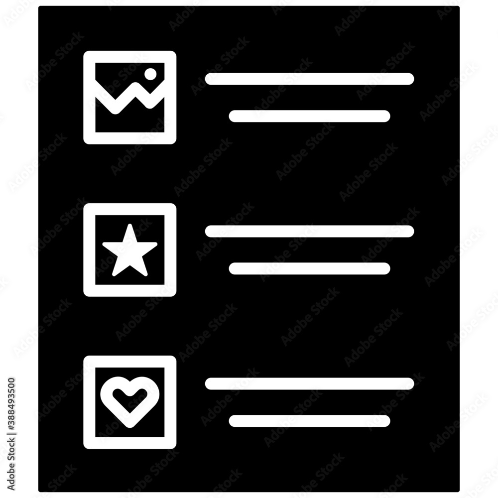A blank agenda list, line vector icon design
A blank agenda list, line vector icon design