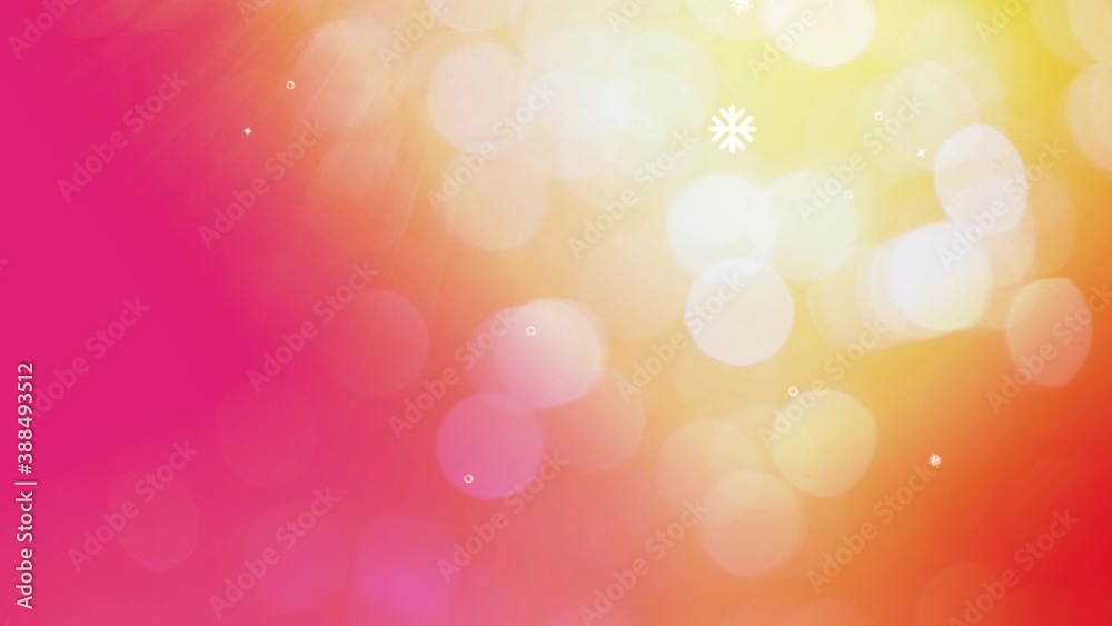 Red background Blurred with light bokeh and white snowflakes, 4k Abstract background, Concept for festival background Red background Blurred with light bokeh and white snowflakes, 4k Abstract background, Concept for festival background